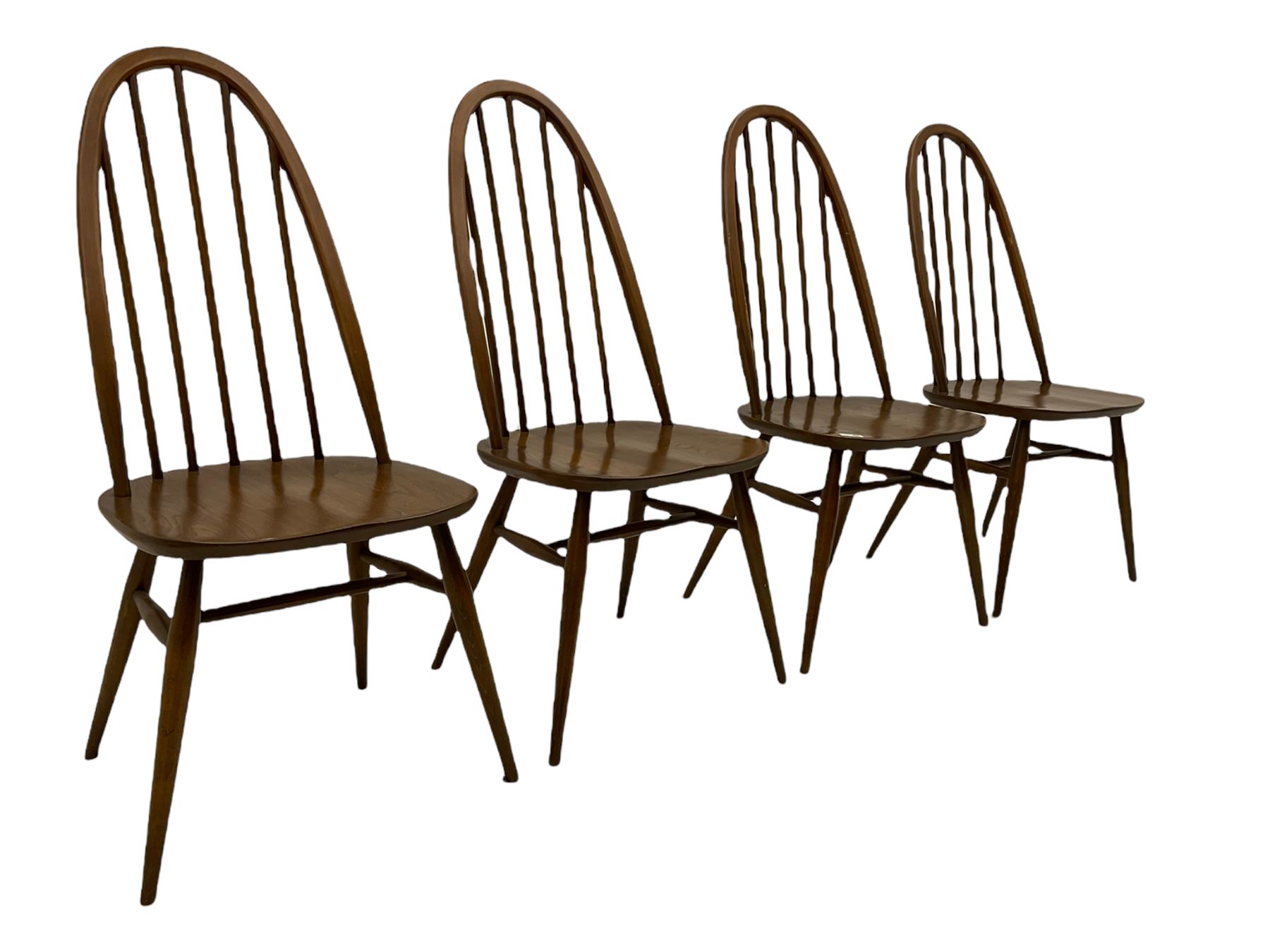 Four Ercol medium elm and beech chairs - Image 4 of 8