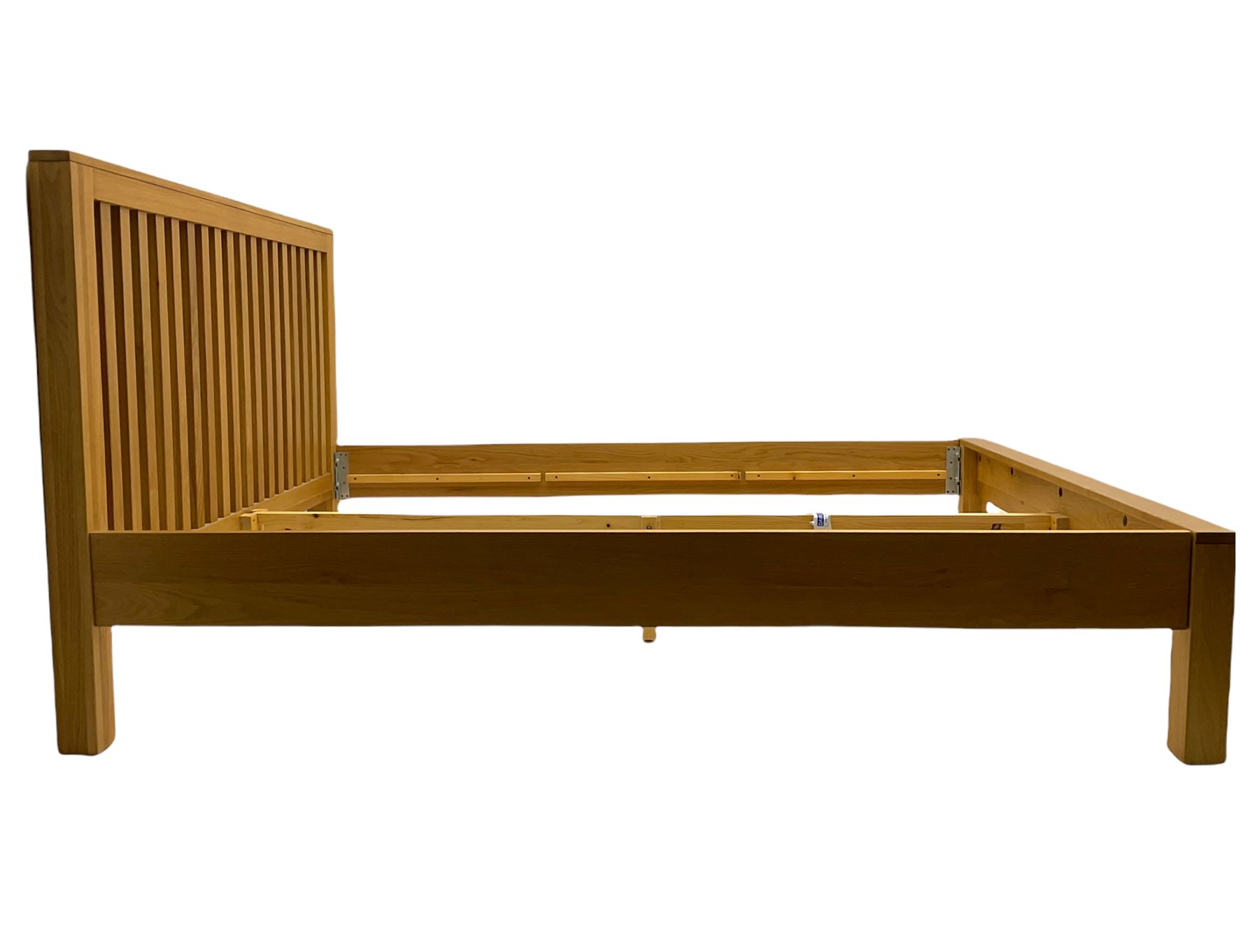 Light oak 5' King-size bedstead