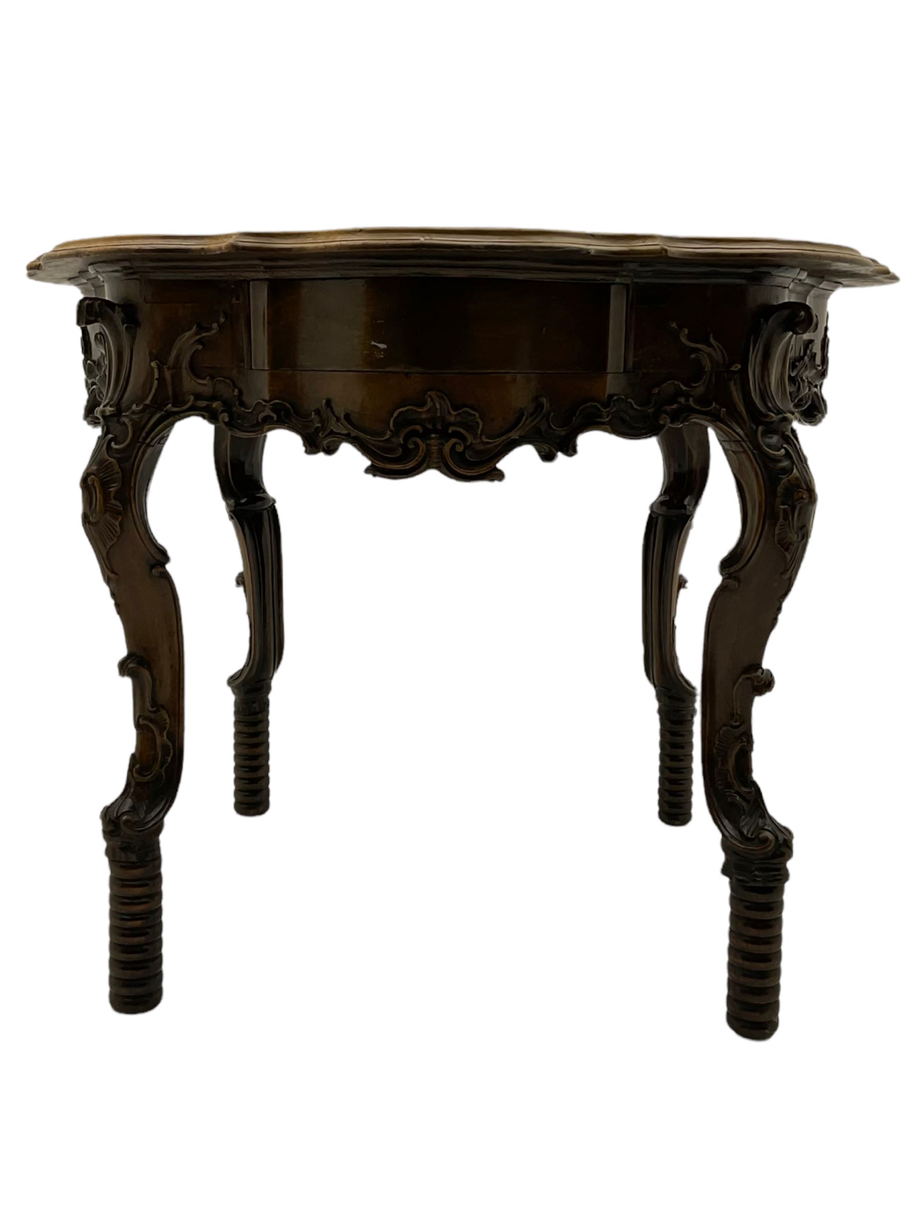 19th century walnut centre table