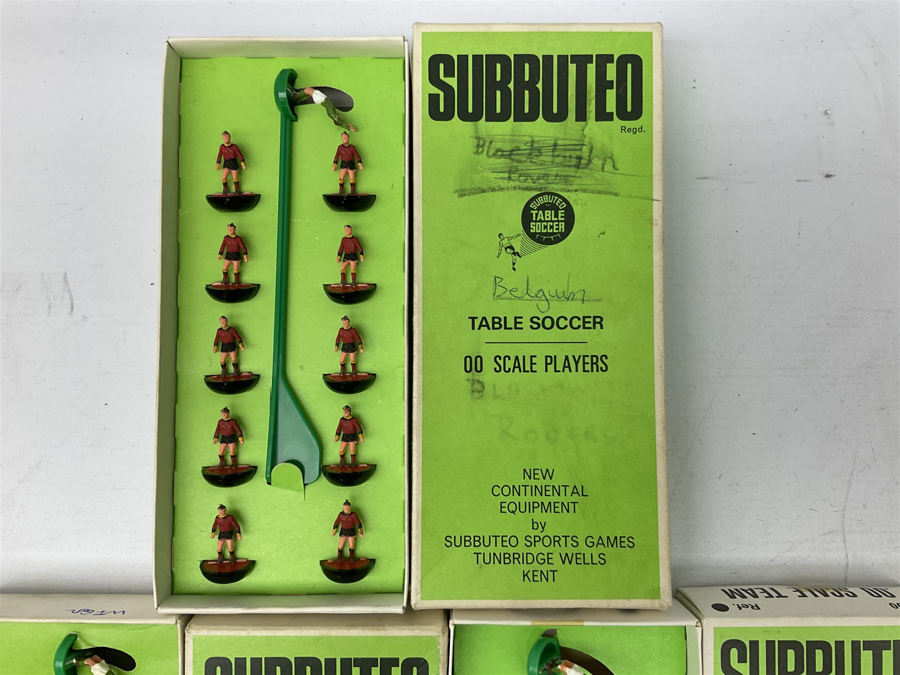 Subbuteo - seven 1970s boxed teams comprising Belgium; West Ham; Liverpool; Blackburn Rovers 2nd str - Image 6 of 6