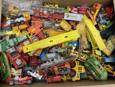 Very large quantity of unboxed and playworn die-cast models including earth moving