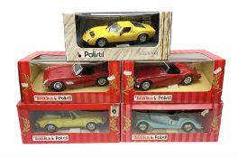 Polistil - four Tonka 1:16 scale models comprising Porsche 911 Cabriolet; MGA Twin Cam; Ferrari Cali