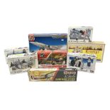 Airfix 1:72 scale Stratos4 TSR.2MS model kit; four Hasegawa Hobby Kits Eggplane Series model plane k