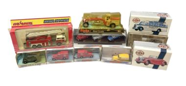 Dinky - Road Grader No.963; with blister box; Majorette Fire Engine No.3096; in window box; seven Ma