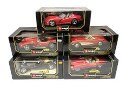 Bburago - five 1:18/1:20 scale models comprising Mercedes Benz 500K Roadster (1936); Dodge Viper RT1