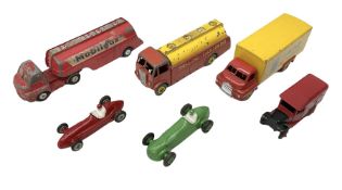 Dinky - five unboxed and playworn die-cast models comprising Supertoys Big Bedford Van 'Heinz' No.92