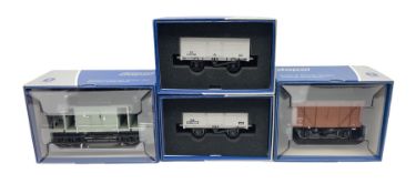 Dapol '0' gauge - 8-plank open wagon; 5-plank open wagon; Standard planked wagon Ale Bauxite; and 20