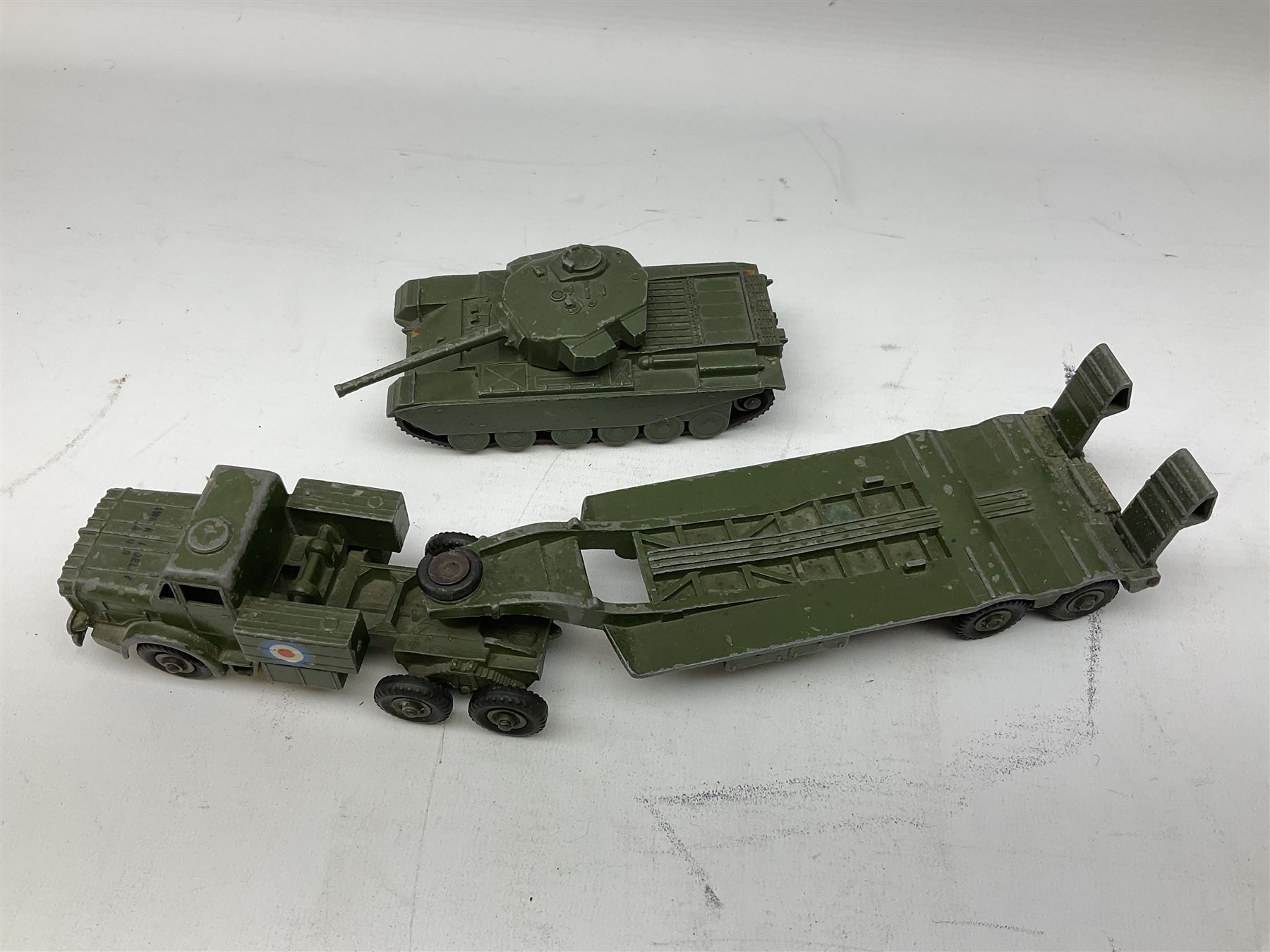 Dinky - twenty unboxed and playworn die-cast military vehicles including Mighty Antar tank Transport - Image 6 of 7