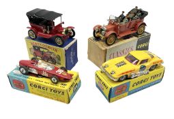 Corgi - Ferrari Formula 1 Grand prix Racing car No.154; Customised Chevrolet Corvette Sting Ray No.3