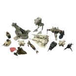 Star Wars - thirteen early 1980s vehicles/equipment including X-Wing Fighter; Snowspeeder; Slave 1 (