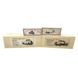 Four heavy haulage white metal model kits - J. Winnett Automodels 1:48 scale WT 104 Scammell Junior