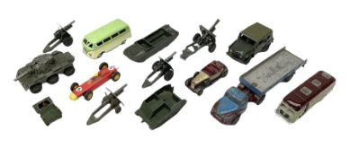 Various makers - small quantity of unboxed and playworn die-cast models including military vehicles