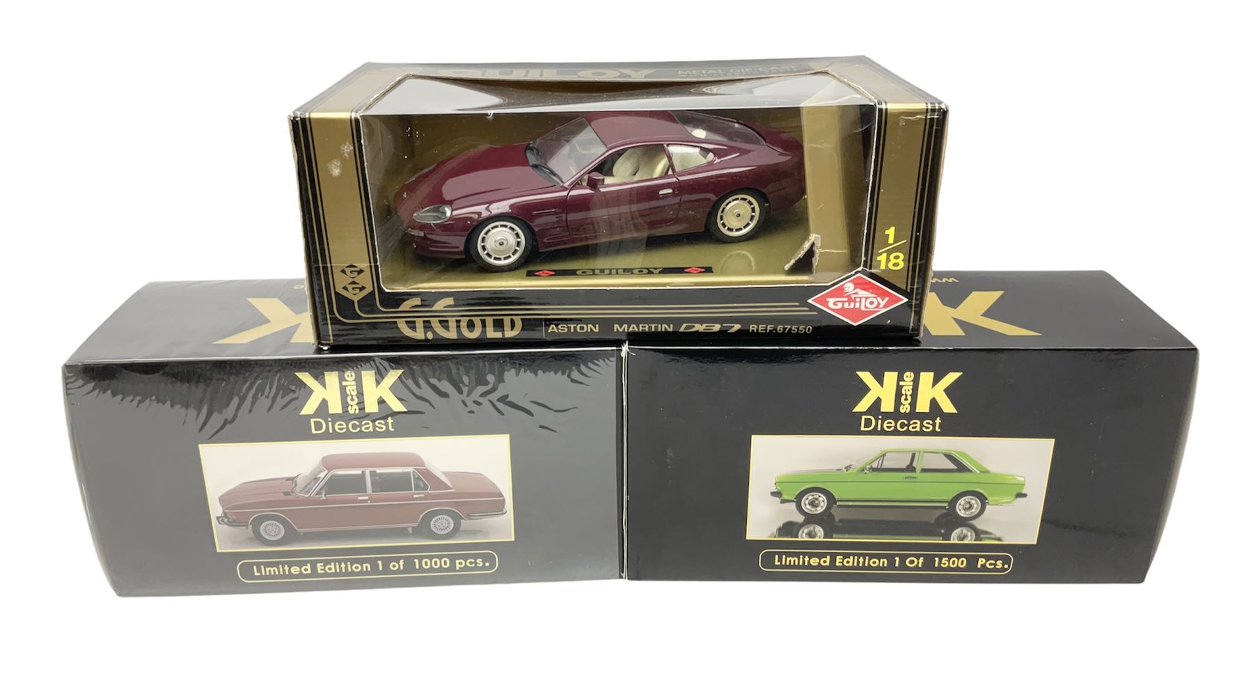 KK Scale Germany - two 1:18 scale die-cast models comprising Audi 80 GTE and BMW 3.0S; both limited