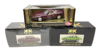 KK Scale Germany - two 1:18 scale die-cast models comprising Audi 80 GTE and BMW 3.0S; both limited