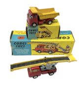 Corgi - Working Conveyor on Forward Control Jeep F.C.150 with inner stand; and E.R.F. Model 64G Eart