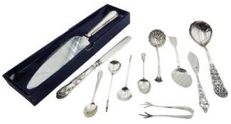 Selection of silver flatware