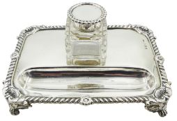 Early 20th century silver desk stand
