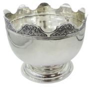 Late Edwardian silver Monteith bowl