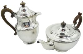 1920's silver teapot and hot water pot