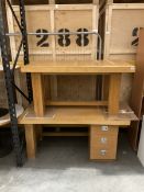 Solid beech office desk - THIS LOT IS TO BE COLLECTED BY APPOINTMENT FROM DUGGLEBY STORAGE