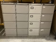 Set of four office filing cabinets. - THIS LOT IS TO BE COLLECTED BY APPOINTMENT FROM DUGGLEBY STORA