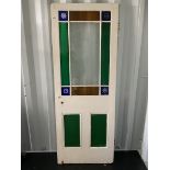 Early 19th century stained glass door - THIS LOT IS TO BE COLLECTED BY APPOINTMENT FROM DUGGLEBY STO