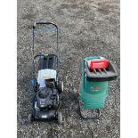 MacAllister petrol lawnmower and Bosch garden shredder - THIS LOT IS TO BE COLLECTED BY APPOINTMENT