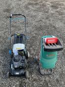 MacAllister petrol lawnmower and Bosch garden shredder - THIS LOT IS TO BE COLLECTED BY APPOINTMENT