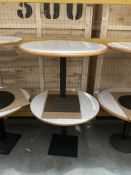Pair of marble effect round tables. - THIS LOT IS TO BE COLLECTED BY APPOINTMENT FROM DUGGLEBY STORA