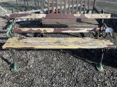 Cast iron and timber slatted bench - THIS LOT IS TO BE COLLECTED BY APPOINTMENT FROM DUGGLEBY STORAG