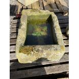 19th century rectangular stone trough - THIS LOT IS TO BE COLLECTED BY APPOINTMENT FROM DUGGLEBY STO