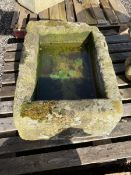 19th century rectangular stone trough - THIS LOT IS TO BE COLLECTED BY APPOINTMENT FROM DUGGLEBY STO