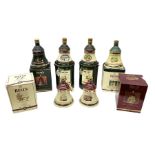 Six Bell's Old Scotch Whisky Christmas ceramic decanters comprising 1988