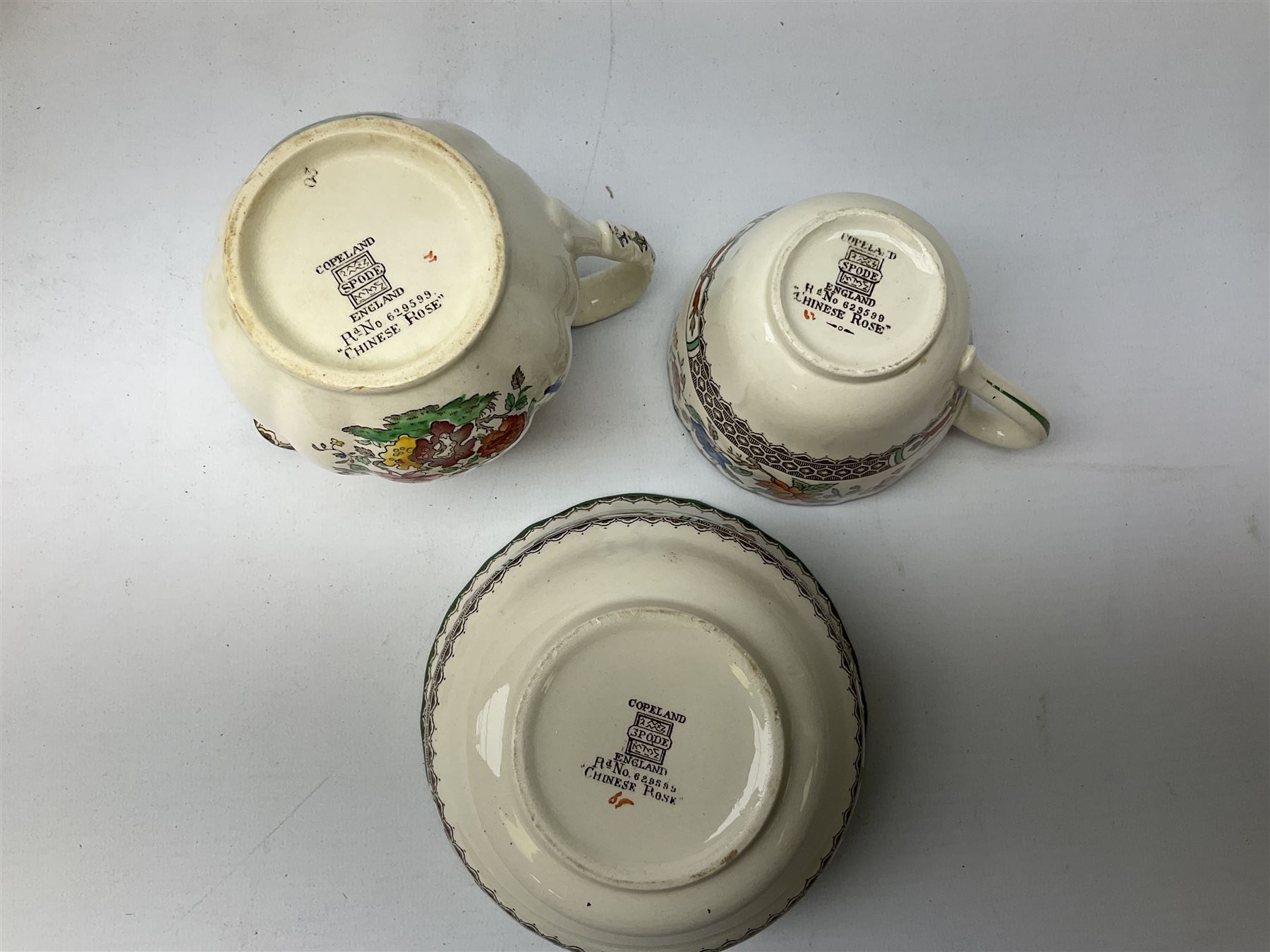 Copeland Spode part tea service decorated in the Chinese Rose pattern - Image 3 of 7