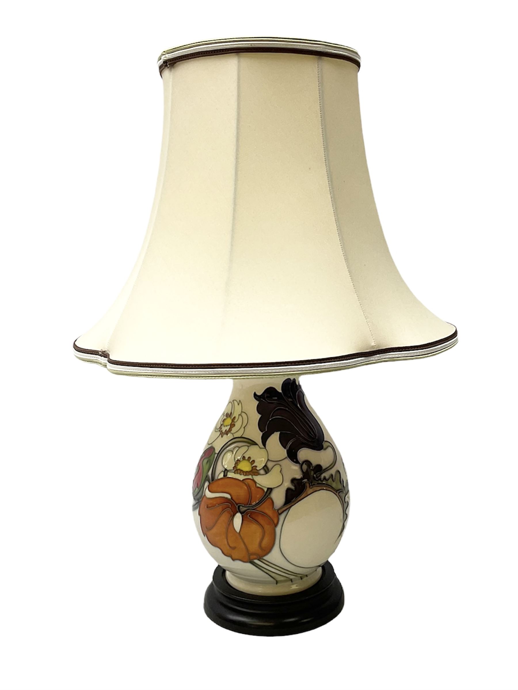 Moorcroft table lamp