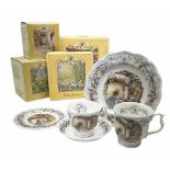 Royal Doulton Brambly Hedge Winter pattern teacup trio
