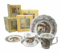 Royal Doulton Brambly Hedge Winter pattern teacup trio