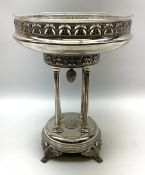 Early to mid 20th Century silver plated table centrepiece of circular form