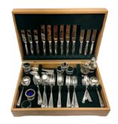 K. Bright Ltd cased canteen of silver plated cutlery