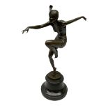 Art Deco style bronze figure of a dancer