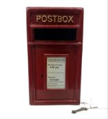 Reproduction red painted postbox