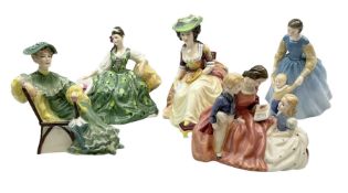 Five Royal Doulton figures comprising 'Elyse'