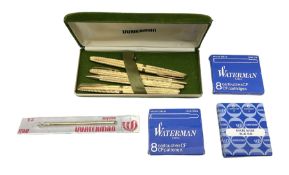 1970s gold plated Waterman C/F fountain pen