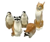 Collection of ceramic USSR animal figures