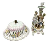 Early 20th century Sitzendorf porcelain centrepiece