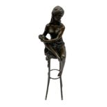 Art Deco style bronze modelled as a female figure