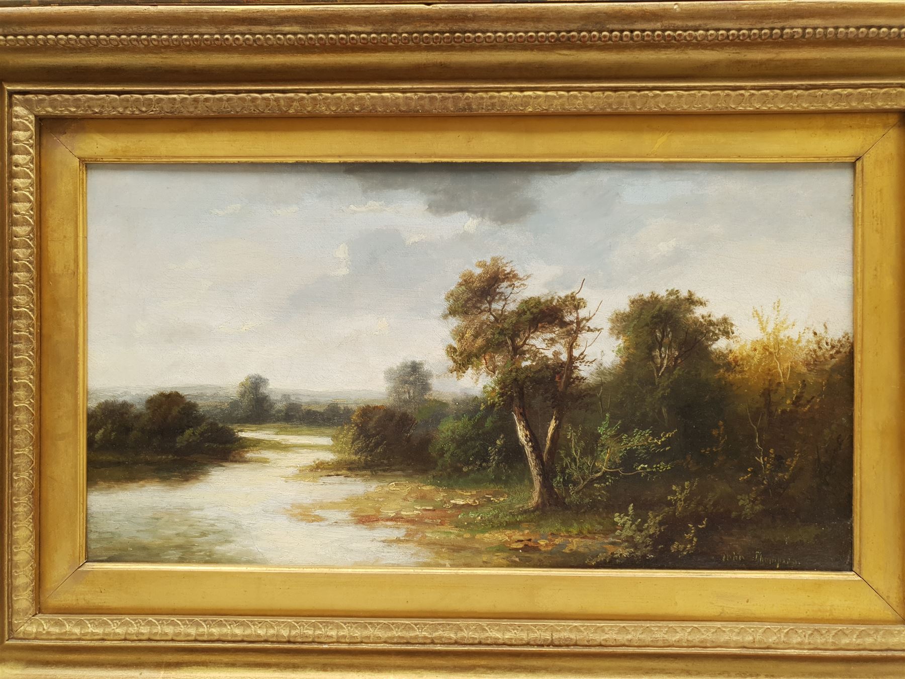 John Thompson (British exh.1892-1933): River and Valley Landscape - Image 2 of 4