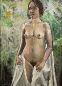 Malcolm Ludvigsen (British 1946-): 'Donna' - Full Length Female Nude