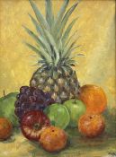 Nina Pickup (British 1947-): Still Life of Pineapple and Fruit