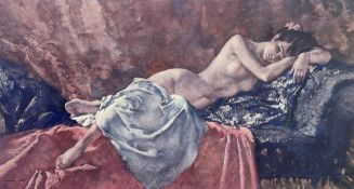 Sir William Russell Flint (Scottish 1880-1969): 'Reclining Nude II'